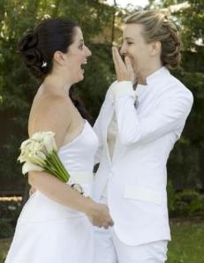 lesbian couple wedding